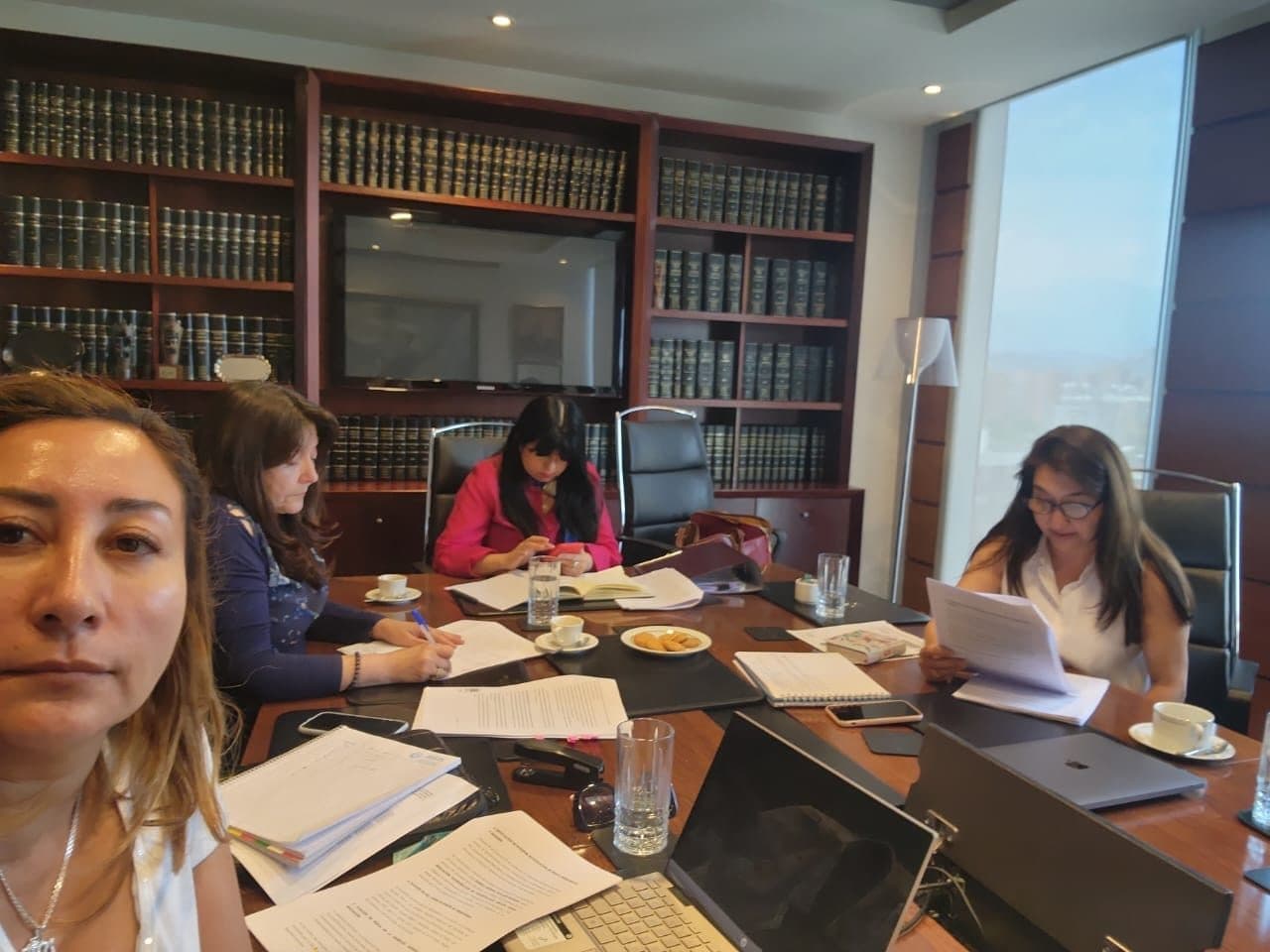 Integrantes de ANCOPA Chile en una reunión de trabajo